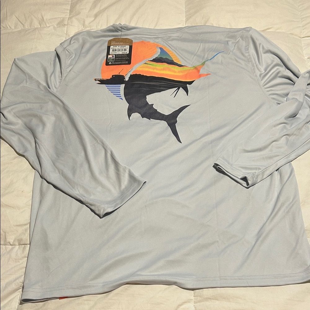 EcoSmart Men's Light Gray Long Sleeve Shirt - Picture 2 of 3